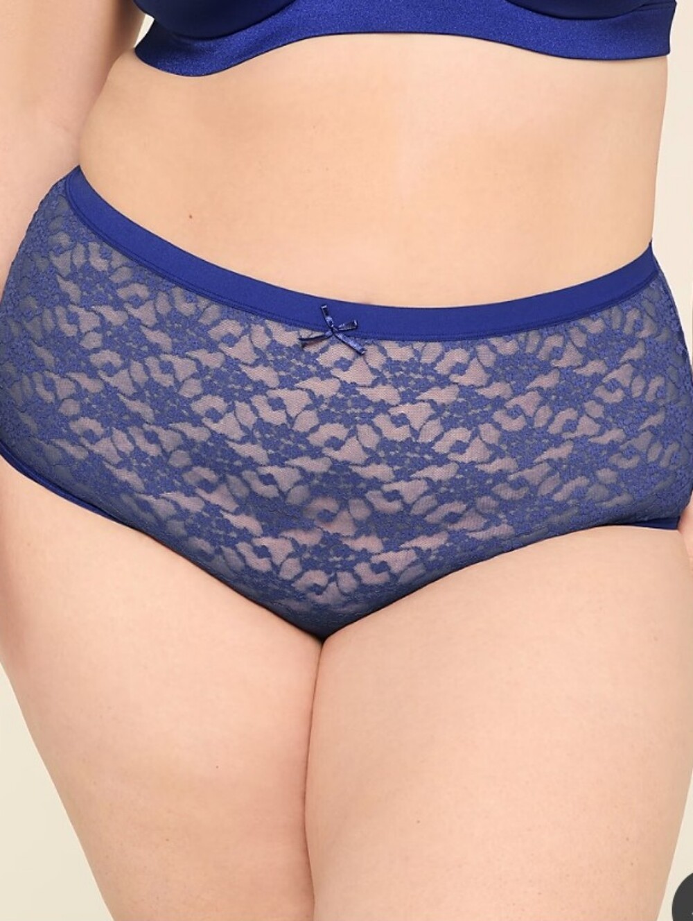 Cacique 10/12 Lace High Leg Brief